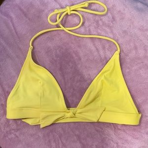 BNWOT VICTORIA SECRET YELLOW STRAPPY BIKINI TOP SIZE SMALL